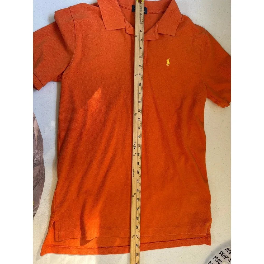 Kids Polo Ralph Lauren Orange Short Sleeve Classic Fit Polo Shirt XL‎ 18-20